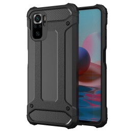 Hybrid Armor šarvuotas hibridinis dėklo dangtelis, skirtas Xiaomi Poco M4 Pro 5G juodas