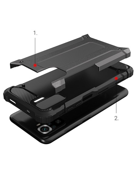 „Hybrid Armor“ šarvuotas hibridinis dėklo dangtelis Xiaomi Redmi Note 11 Pro+ 5G (Kinija) / 11 Pro 5G (Kinija) / Mi11i H...