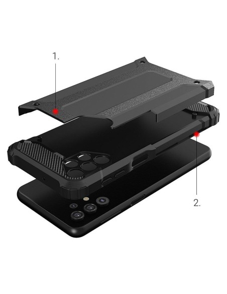 Hybrid Armor šarvuotas hibridinis dėklo dangtelis, skirtas Samsung Galaxy A53 5G mėlynas