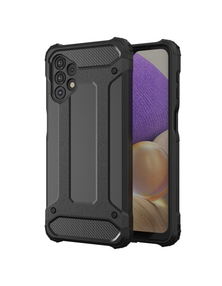 Hybrid Armor šarvuotas hibridinio korpuso dangtelis, skirtas Samsung Galaxy A73 juodas
