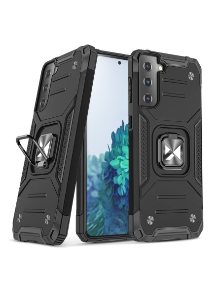 Wozinsky Ring Armor šarvuotas hibridinis dėklo dangtelis + magnetinis laikiklis Samsung Galaxy S22 juodas Wozinsky Ring Armor šarvuotas hibridinis dėklo dangtelis + magnetinis laikiklis Samsung Galaxy S22 juodas