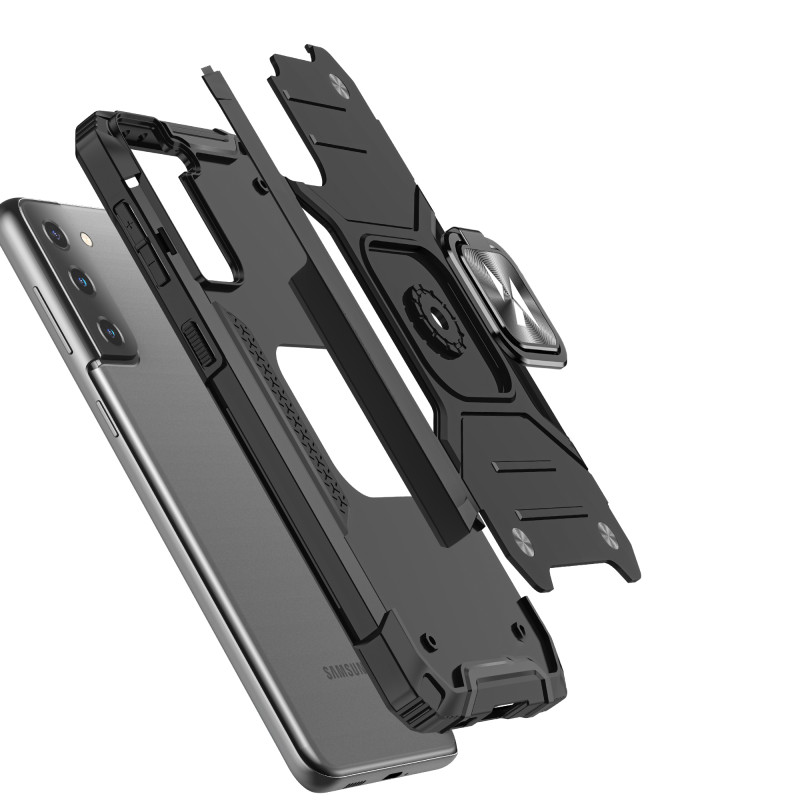 Wozinsky Ring Armor Armored Hybrid Case Cover + Magnetinis laikiklis, skirtas Samsung Galaxy S22+ (S22 Plus) Silver