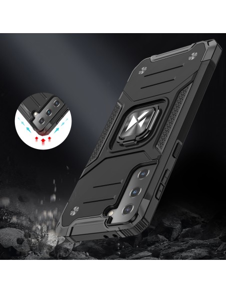 Wozinsky Ring Armor Armored Hybrid Case Cover + Magnetinis laikiklis, skirtas Samsung Galaxy S22+ (S22 Plus) Silver