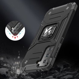 Wozinsky Ring Armor Armored Hybrid Case Cover + Magnetinis laikiklis, skirtas Samsung Galaxy S22+ (S22 Plus) mėlynas
