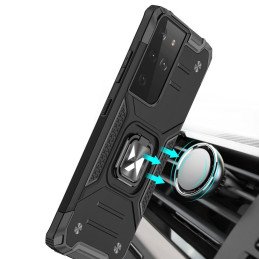 Wozinsky Ring Armor Armored Hybrid Case Cover + Magnetinis laikiklis, skirtas Samsung Galaxy S22 Ultra Blue