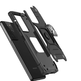 Wozinsky Ring Armor Armored Hybrid Case Cover + Magnetinis laikiklis, skirtas Samsung Galaxy S22 Ultra Black