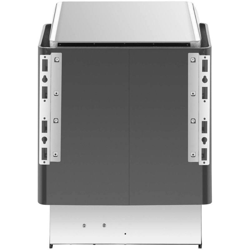 Elektrinė pirties krosnelė 5-9 m3 iki 110C 400 V 6 kW juoda ir sidabrinė