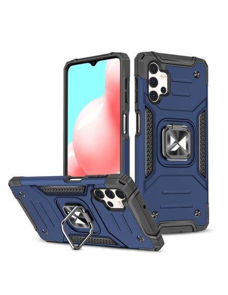 Wozinsky Ring Armor šarvuotas hibridinis korpuso dangtelis + magnetinis laikiklis Samsung Galaxy A73 mėlynas