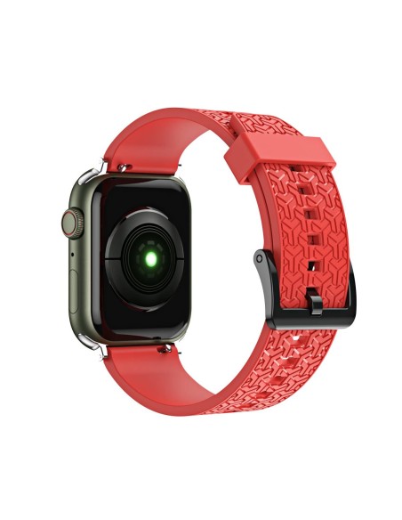 Laikrodžio Y dirželis, skirtas Apple Watch 7 / 6 / 5 / 4 / 3 / 2 / SE (41 / 40 / 38 mm) apyrankės apyrankė raudona