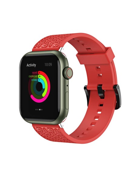 Laikrodžio Y dirželis, skirtas Apple Watch 7 / 6 / 5 / 4 / 3 / 2 / SE (41 / 40 / 38 mm) apyrankės apyrankė raudona