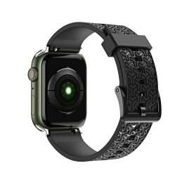 Laikrodžio Y dirželis, skirtas Apple Watch 7 / 6 / 5 / 4 / 3 / 2 / SE (41 / 40 / 38 mm) apyrankė, juoda apyrankė