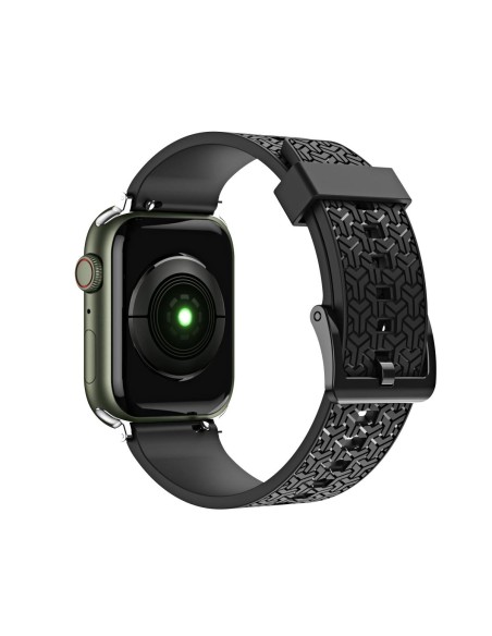 Laikrodžio Y dirželis, skirtas Apple Watch 7 / 6 / 5 / 4 / 3 / 2 / SE (41 / 40 / 38 mm) apyrankė, juoda apyrankė