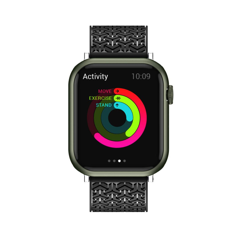 Laikrodžio Y dirželis, skirtas Apple Watch 7 / 6 / 5 / 4 / 3 / 2 / SE (41 / 40 / 38 mm) apyrankė, juoda apyrankė