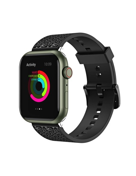 Laikrodžio Y dirželis, skirtas Apple Watch 7 / 6 / 5 / 4 / 3 / 2 / SE (41 / 40 / 38 mm) apyrankė, juoda apyrankė