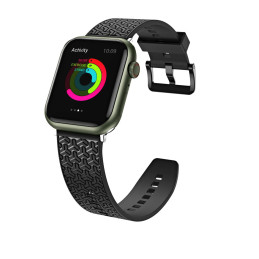 Laikrodžio Y dirželis, skirtas Apple Watch 7 / 6 / 5 / 4 / 3 / 2 / SE (41 / 40 / 38 mm) apyrankė, juoda apyrankė