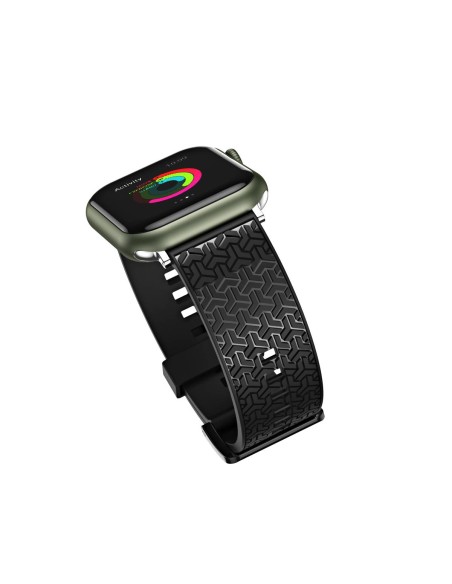 Laikrodžio Y dirželis, skirtas Apple Watch 7 / 6 / 5 / 4 / 3 / 2 / SE (41 / 40 / 38 mm) apyrankė, juoda apyrankė