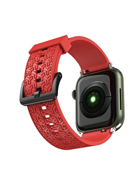Laikrodžio Y dirželis, skirtas Apple Watch 7 / 6 / 5 / 4 / 3 / 2 / SE (45 / 44 / 42 mm) apyrankės apyrankė raudona Laikrodžio Y dirželis, skirtas Apple Watch 7 / 6 / 5 / 4 / 3 / 2 / SE (45 / 44 / 42 mm) apyrankės apyrankė raudona