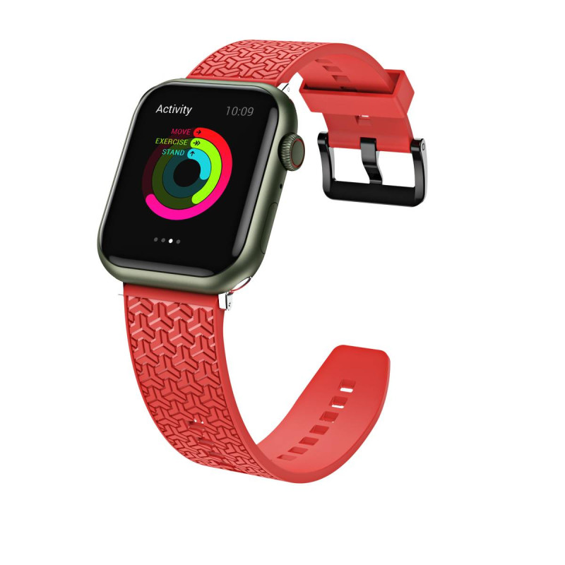 Laikrodžio Y dirželis, skirtas Apple Watch 7 / 6 / 5 / 4 / 3 / 2 / SE (45 / 44 / 42 mm) apyrankės apyrankė raudona