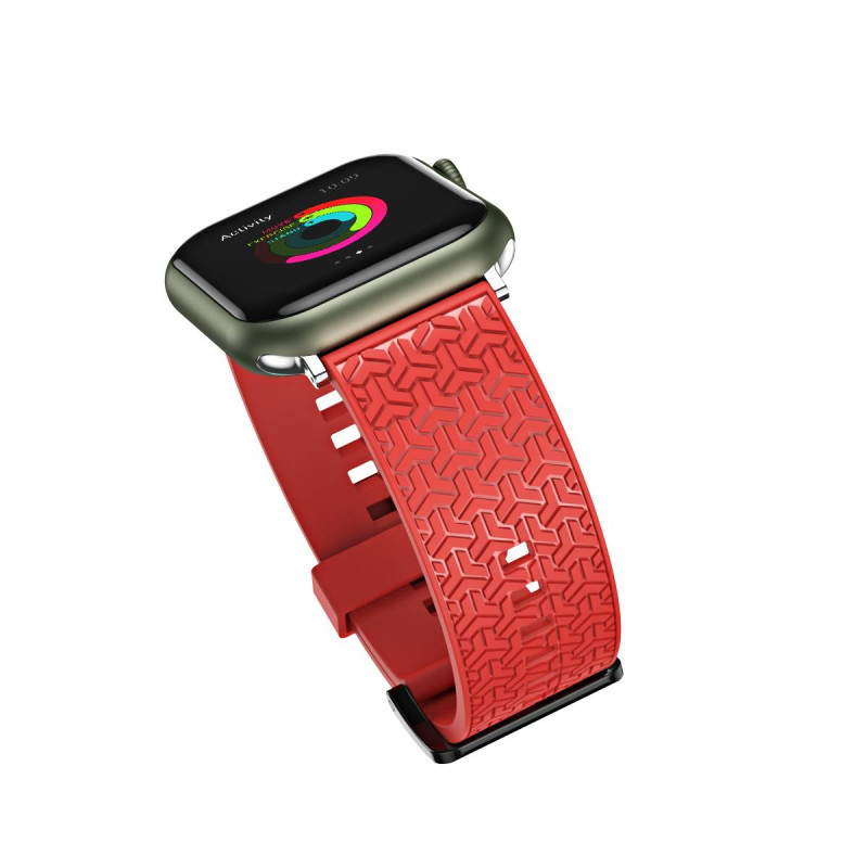 Laikrodžio Y dirželis, skirtas Apple Watch 7 / 6 / 5 / 4 / 3 / 2 / SE (45 / 44 / 42 mm) apyrankės apyrankė raudona