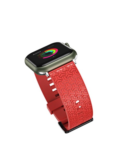 Laikrodžio Y dirželis, skirtas Apple Watch 7 / 6 / 5 / 4 / 3 / 2 / SE (45 / 44 / 42 mm) apyrankės apyrankė raudona Laikrodžio Y dirželis, skirtas Apple Watch 7 / 6 / 5 / 4 / 3 / 2 / SE (45 / 44 / 42 mm) apyrankės apyrankė raudona