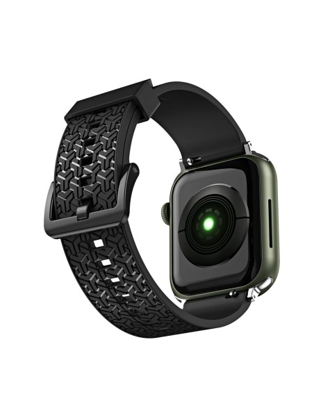 Laikrodžio Y dirželis, skirtas Apple Watch 7 / 6 / 5 / 4 / 3 / 2 / SE (45 / 44 / 42 mm) apyrankė, juoda apyrankė