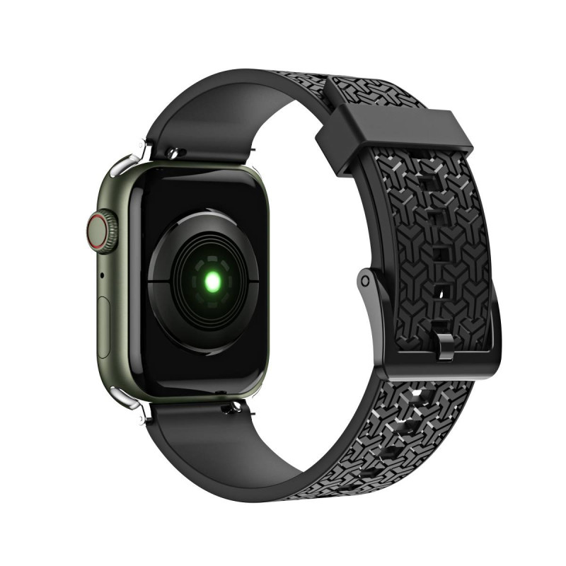 Laikrodžio Y dirželis, skirtas Apple Watch 7 / 6 / 5 / 4 / 3 / 2 / SE (45 / 44 / 42 mm) apyrankė, juoda apyrankė