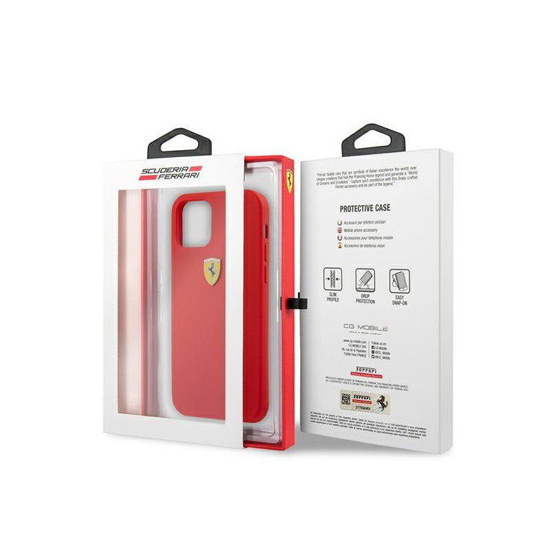 Ferrari silikoninis dėklas iPhone 13 mini - raudonas