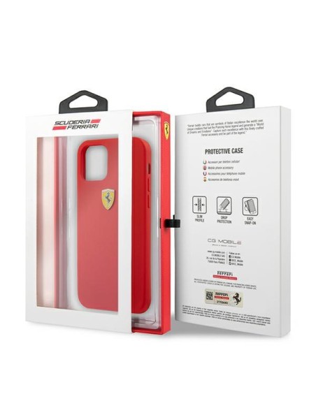 Ferrari silikoninis dėklas iPhone 13 mini - raudonas Ferrari silikoninis dėklas iPhone 13 mini - raudonas