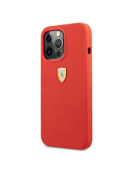 Ferrari silikoninis dėklas iPhone 13 Pro Max - raudonas Ferrari silikoninis dėklas iPhone 13 Pro Max - raudonas