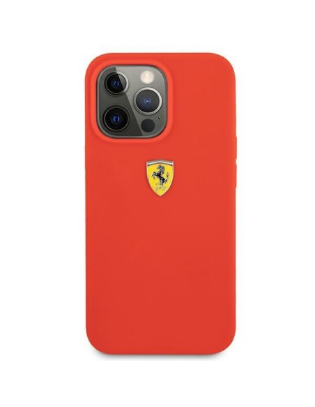 Ferrari silikoninis dėklas iPhone 13 Pro Max - raudonas Ferrari silikoninis dėklas iPhone 13 Pro Max - raudonas