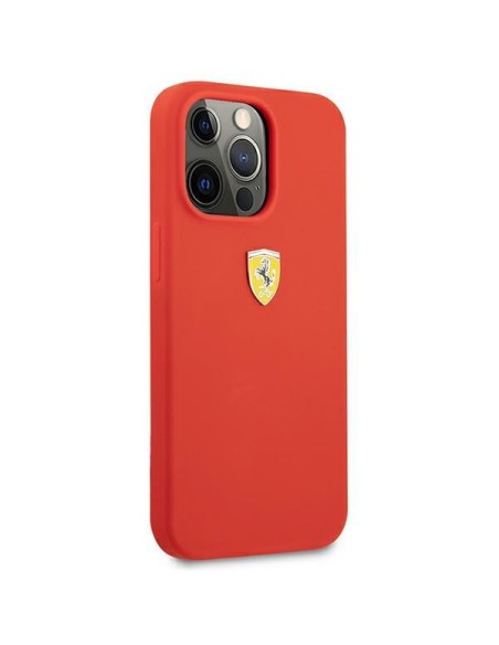 Ferrari silikoninis dėklas iPhone 13 Pro Max - raudonas Ferrari silikoninis dėklas iPhone 13 Pro Max - raudonas