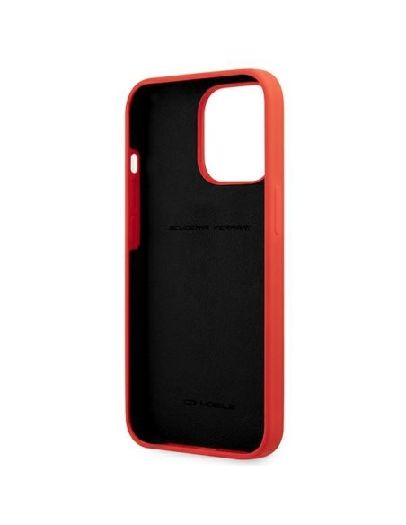 Ferrari silikoninis dėklas iPhone 13 Pro Max - raudonas Ferrari silikoninis dėklas iPhone 13 Pro Max - raudonas