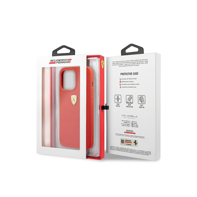 Ferrari silikoninis dėklas iPhone 13 Pro Max - raudonas