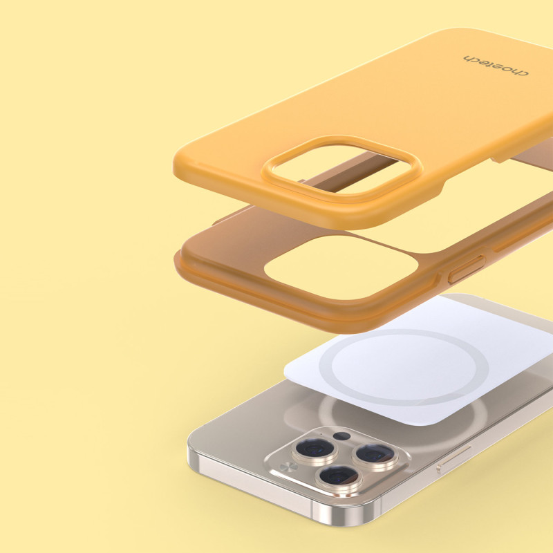 Dėklas iPhone 13 Pro MFM Oranžinis dėklas nuo kritimo