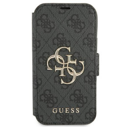 Guess 4G Big Metal Logo dėklas, skirtas iPhone 13 Pro / iPhone 13 - pilkas