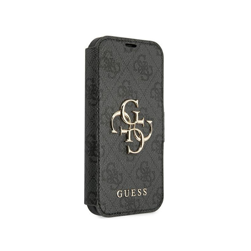 Guess 4G Big Metal Logo dėklas, skirtas iPhone 13 Pro / iPhone 13 - pilkas