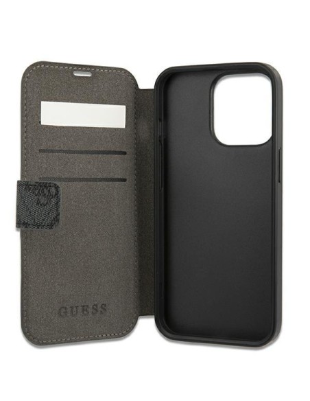 Guess 4G Big Metal Logo dėklas, skirtas iPhone 13 Pro / iPhone 13 - pilkas Guess 4G Big Metal Logo dėklas, skirtas iPhone 13 Pro / iPhone 13 - pilkas