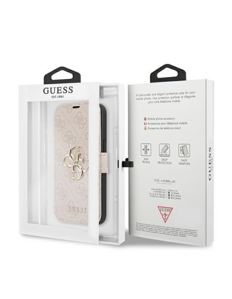 Guess 4G Big Metal Logo dėklas, skirtas iPhone 13 Pro / iPhone 13 - rožinis Guess 4G Big Metal Logo dėklas, skirtas iPhone 13 Pro / iPhone 13 - rožinis