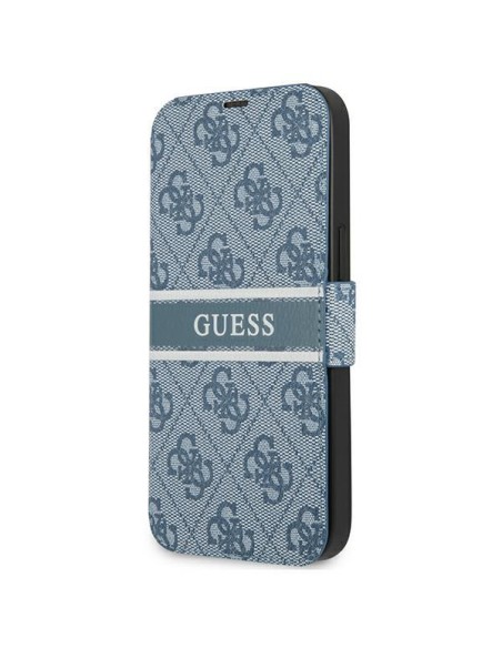 Guess 4G Stripe dėklas iPhone 13 mini - mėlynas Guess 4G Stripe dėklas iPhone 13 mini - mėlynas
