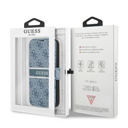 Guess 4G Stripe dėklas iPhone 13 mini - mėlynas