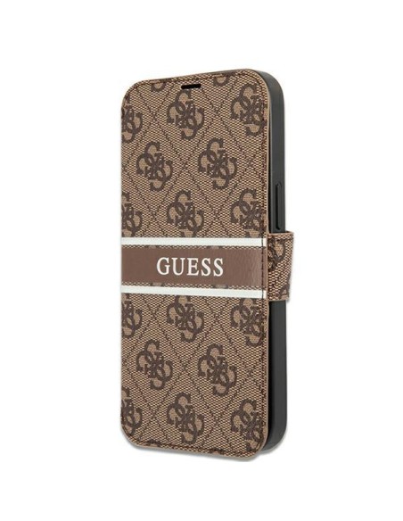 Guess 4G Stripe dėklas iPhone 13 mini - rudas Guess 4G Stripe dėklas iPhone 13 mini - rudas