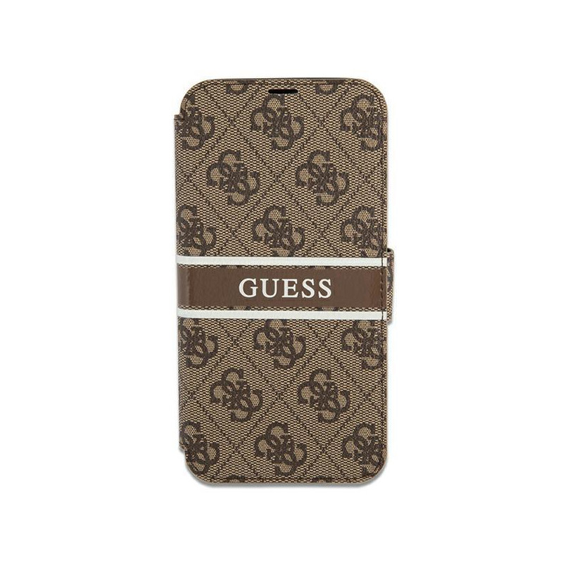 Guess 4G Stripe dėklas iPhone 13 mini - rudas