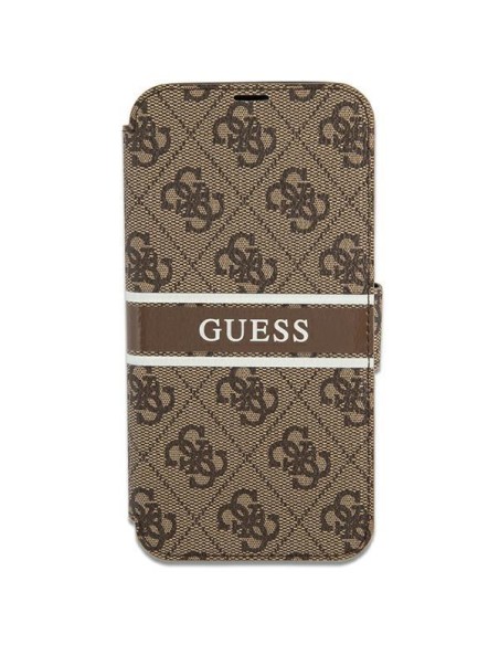 Guess 4G Stripe dėklas iPhone 13 mini - rudas Guess 4G Stripe dėklas iPhone 13 mini - rudas