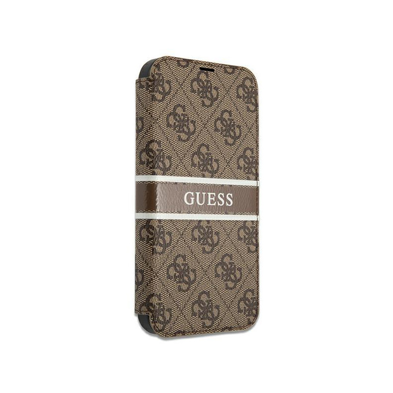 Guess 4G Stripe dėklas iPhone 13 mini - rudas