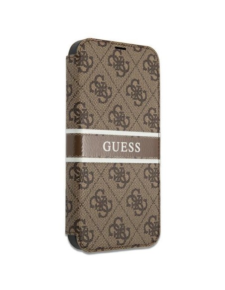 Guess 4G Stripe dėklas iPhone 13 mini - rudas Guess 4G Stripe dėklas iPhone 13 mini - rudas
