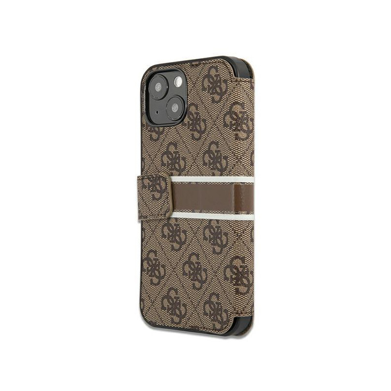 Guess 4G Stripe dėklas iPhone 13 mini - rudas