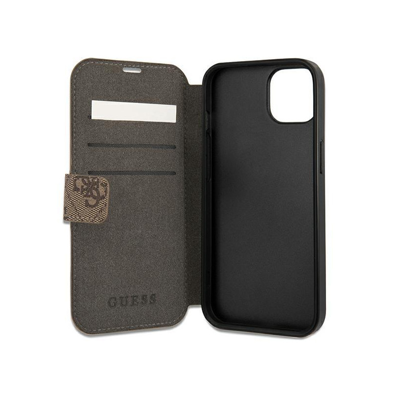 Guess 4G Stripe dėklas iPhone 13 mini - rudas