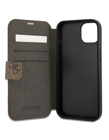 Guess 4G Stripe dėklas iPhone 13 mini - rudas Guess 4G Stripe dėklas iPhone 13 mini - rudas