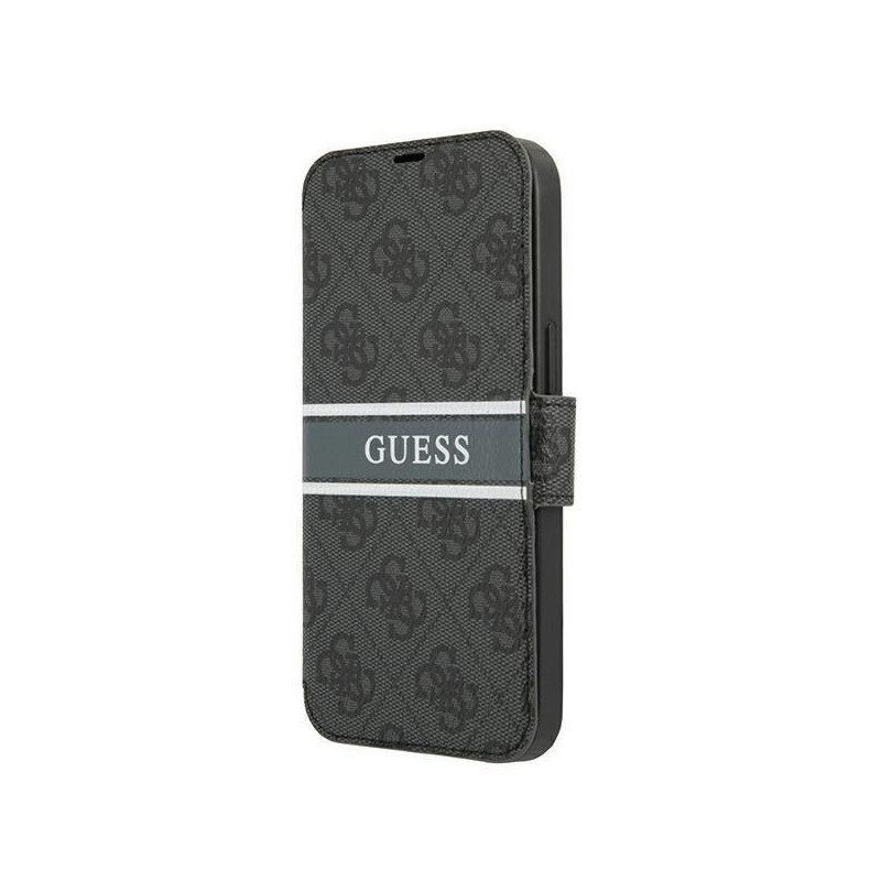 Guess 4G Stripe dėklas iPhone 13 mini - pilkas Guess 4G Stripe dėklas iPhone 13 mini - pilkas