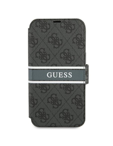 Guess 4G Stripe dėklas iPhone 13 mini - pilkas Guess 4G Stripe dėklas iPhone 13 mini - pilkas